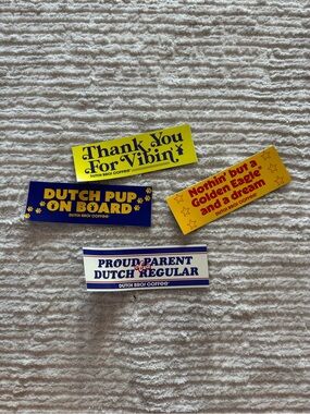 Dutch Bros Sticker Pack - Yellow, Blue, White, Red